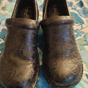 BOC Black Tooled Work Shoes